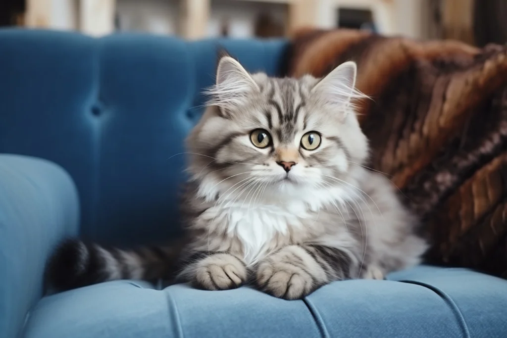 Long Hair Gray Cat